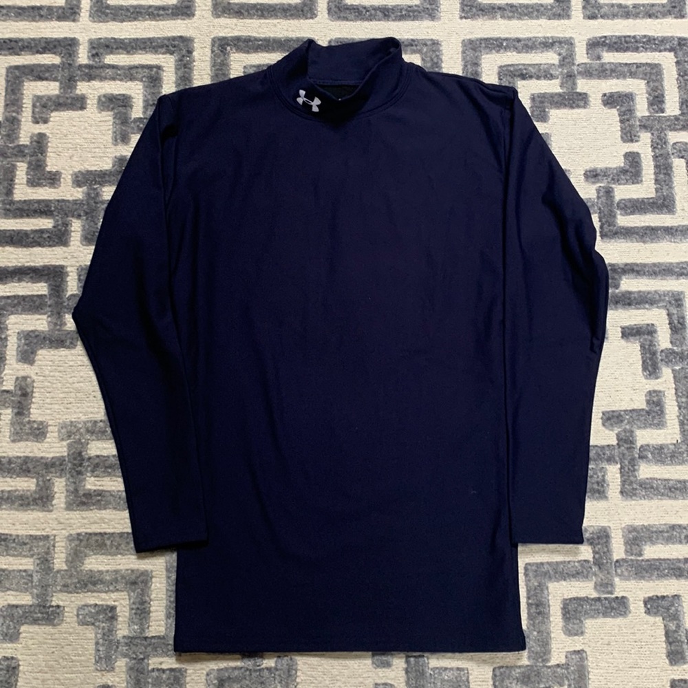 Under Armour Navy Mock Turtle Base Layer Size L